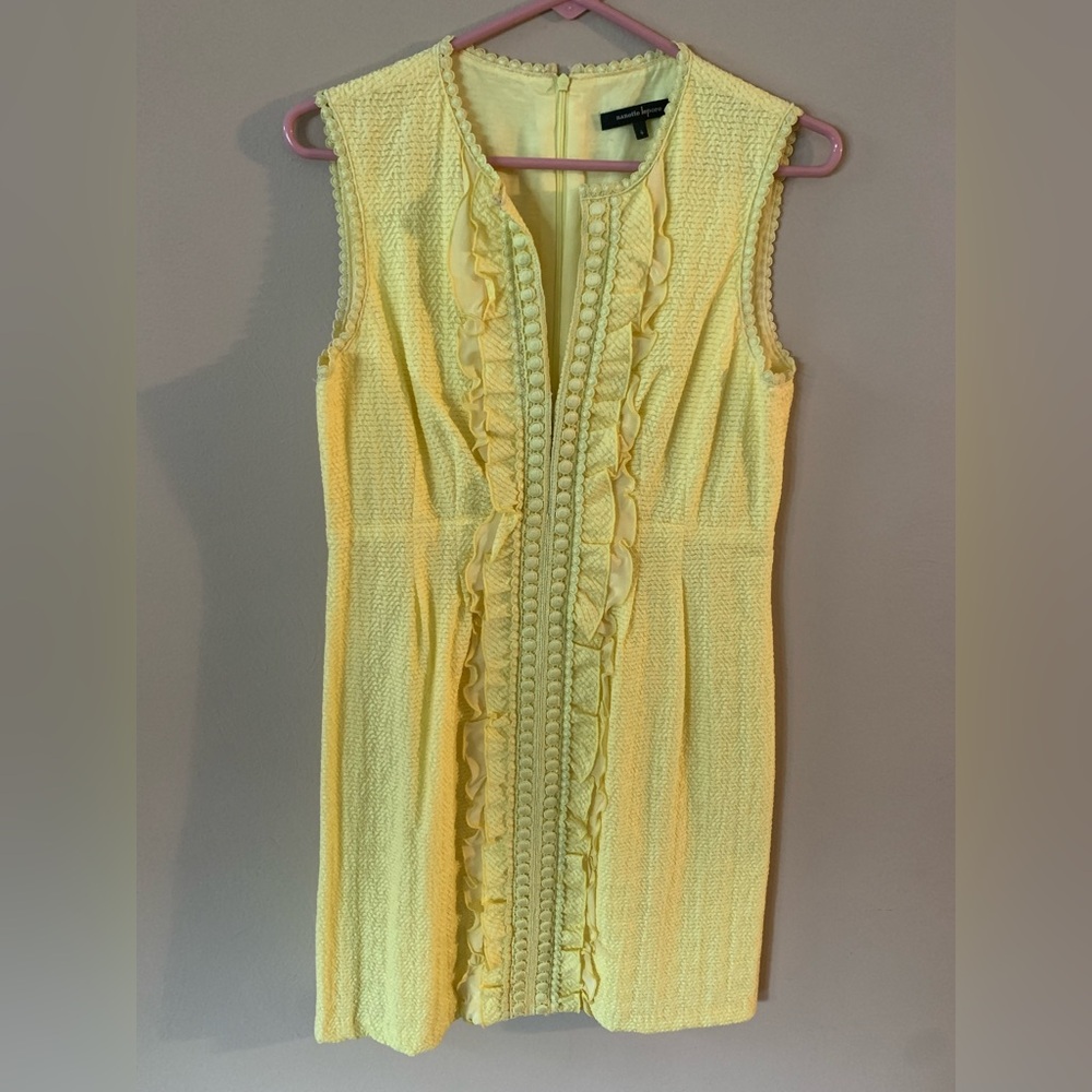 Vintage Nanette Lepore Light Yellow Textured Dress